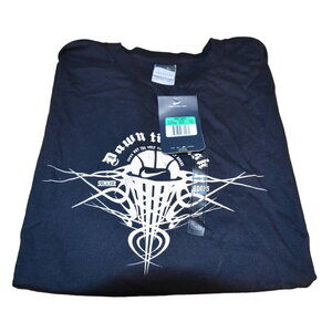 Nike S/S Tee, Men's XL, Black, Cream Graphic, Dusk Til Dawn Summer Hoops, NWT